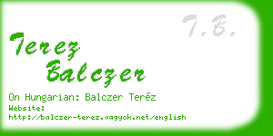 terez balczer business card