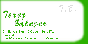 terez balczer business card